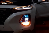 Độ đèn Hyundai Santafe Henvvei Laser L91 + Matrix W2 